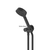 TEXTURA Hand Shower With Wall Outlet Bracket In Matte Black - Brushed Brass - Brushed Stainless - Gunmetal
